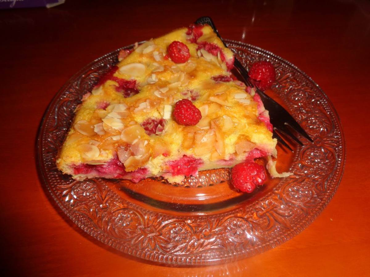 Clafouti com framboesas