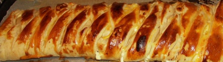 Strudel com queijo doce